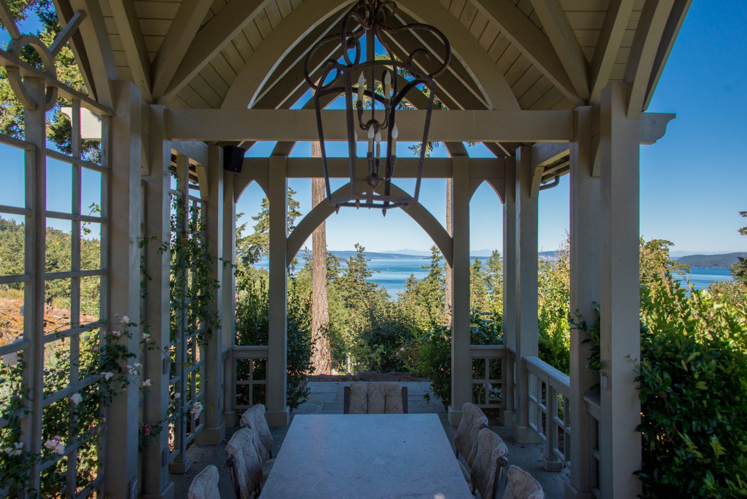Garden House - View towards Vancouver - Eagle's Nest Estate, San Juan Islands, Washington
